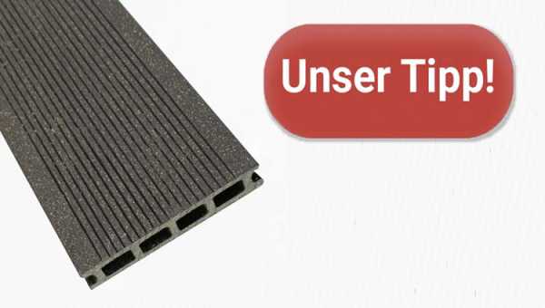 WPC Terrassendiele Premium | Ebony | Anthrazit
