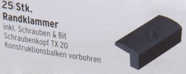 MegaWood Randklammer Schwarz - 25 Stk.